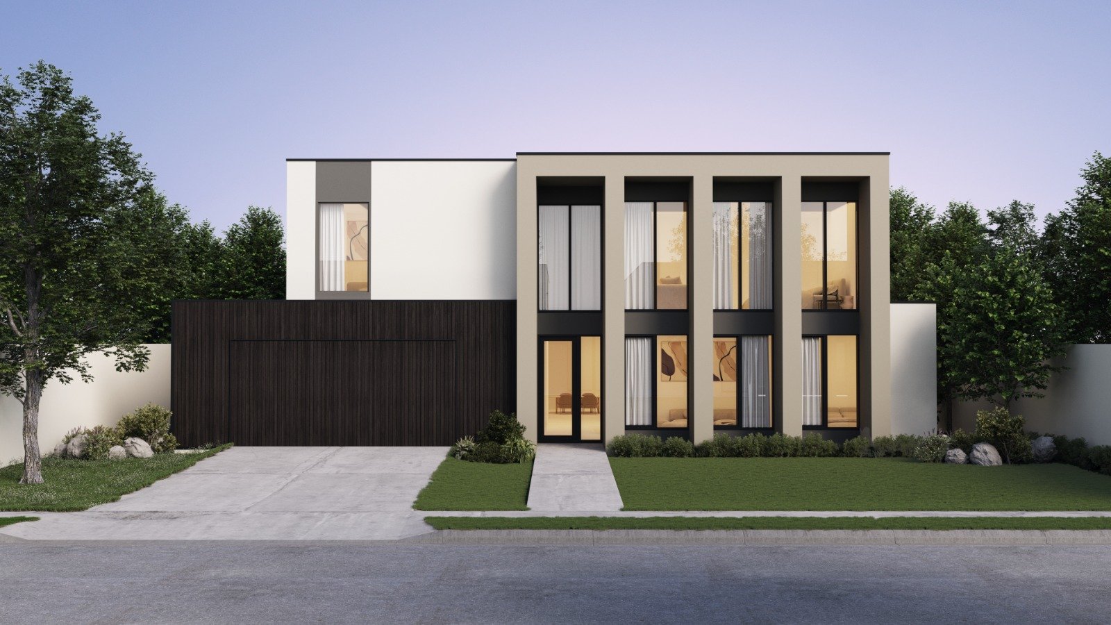Minimalist Modern Two-Story Villa Design