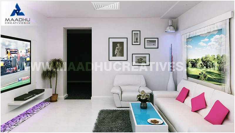 3d Residential Modern Living Room Design