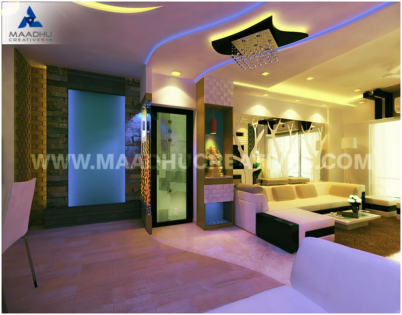 3D Residential Interior Living Room Design