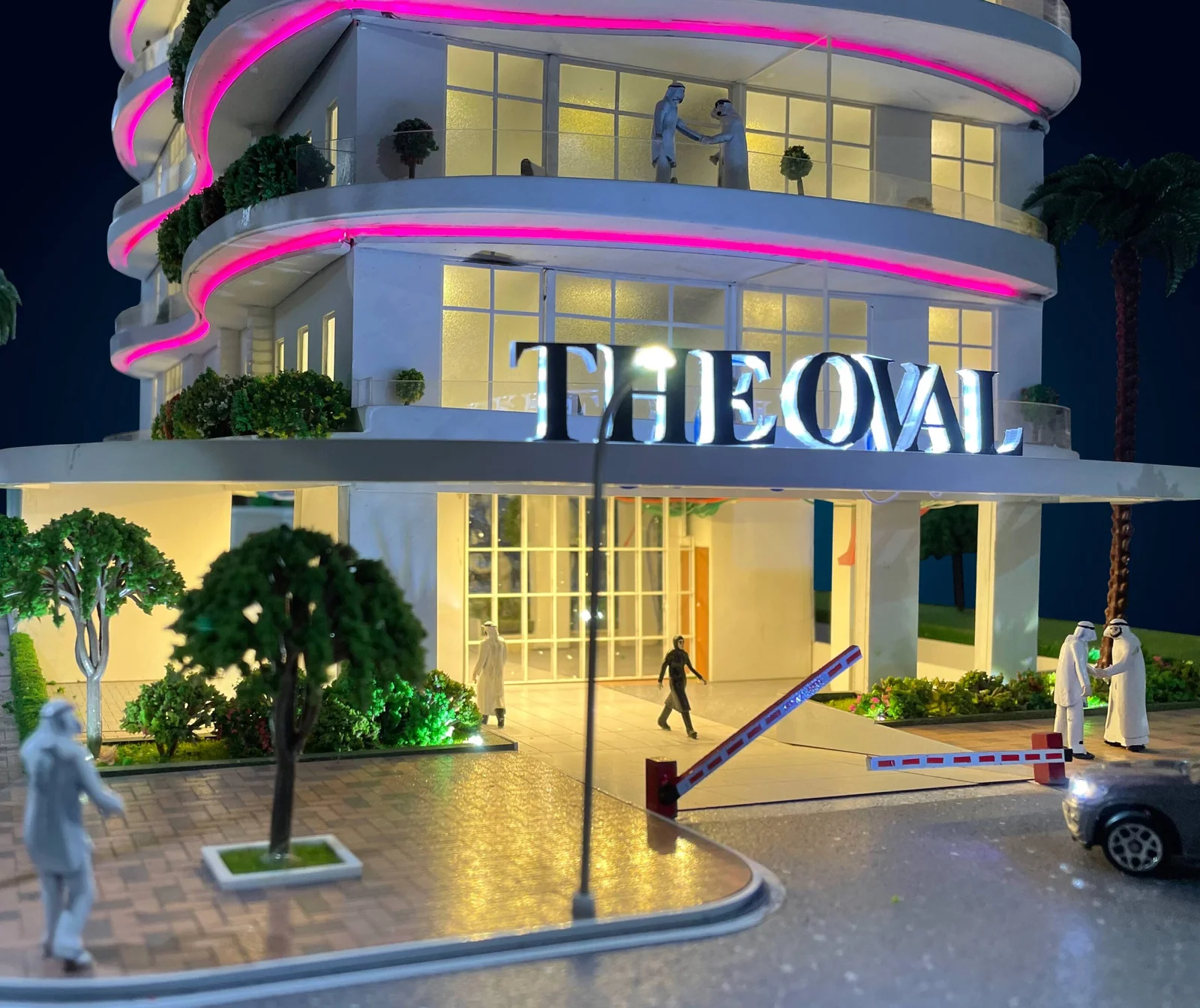 Oval Tower Scale Model