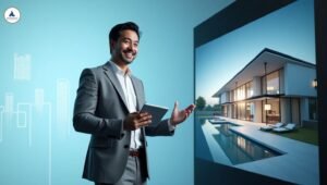 3D rendered home for real estate marketing