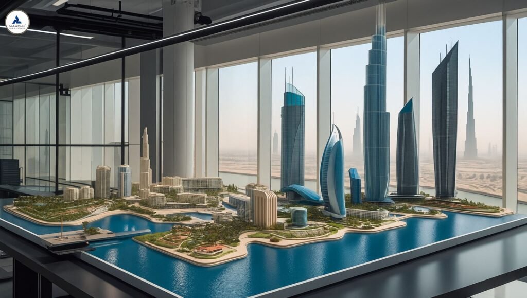 Dubai city architectural model by Maadhu Creatives