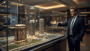 UAE architectural physical scale model for real estate projects.