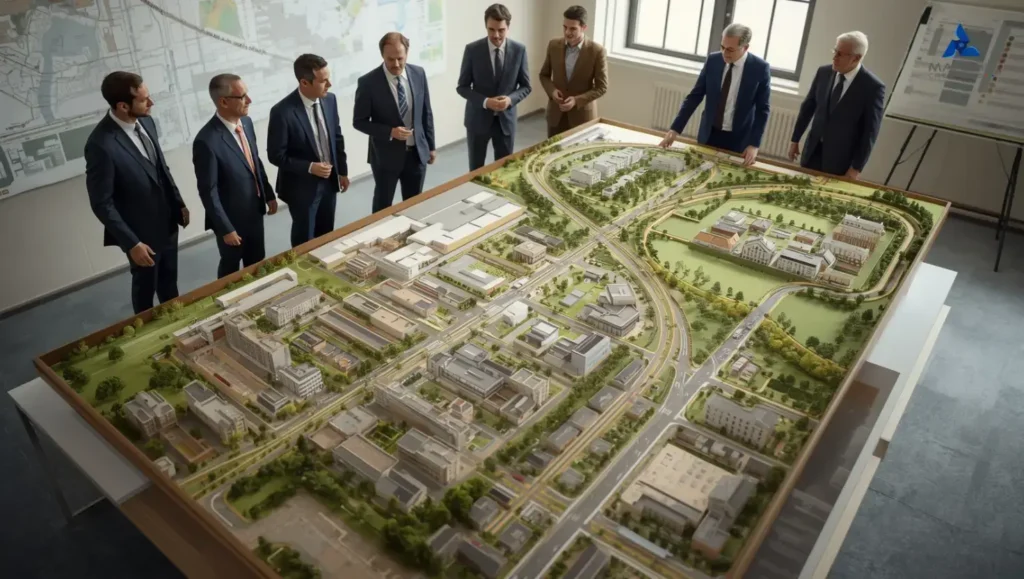 Use of architectural models in urban planning